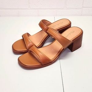NWOT Madewell The Saige Double-Strap Sandals In Desert Camel Size 9.5